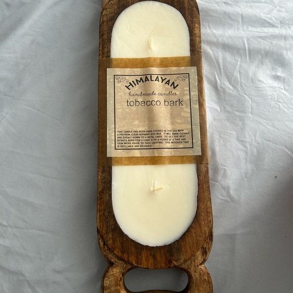 tobacco bark candle | His Collection Large Tree Bark Pot is made of rustic mango wood with recycled tree bark lined with a metal plate to ensure safe burning Himalayan Trading Post Tobacco Bark Goal: Reduce illness,